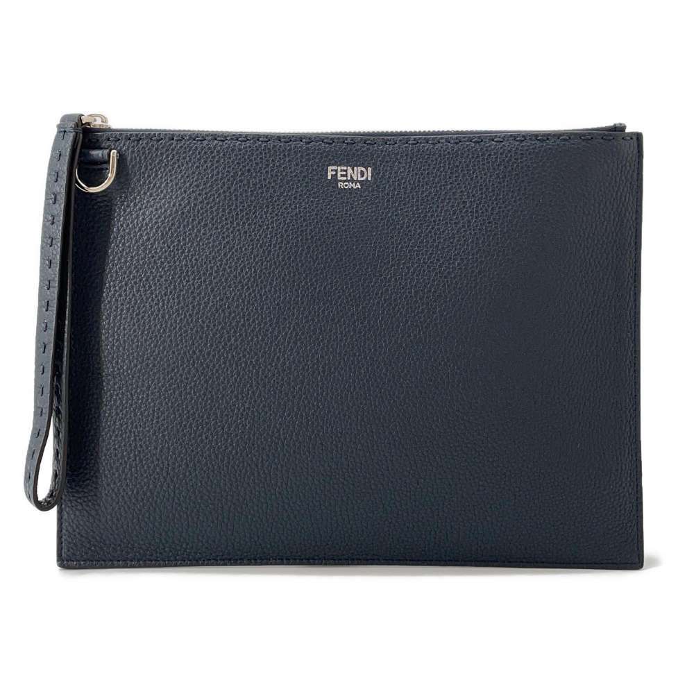 Fendi Clutch Bag Selleria Leather Shoulder Bag